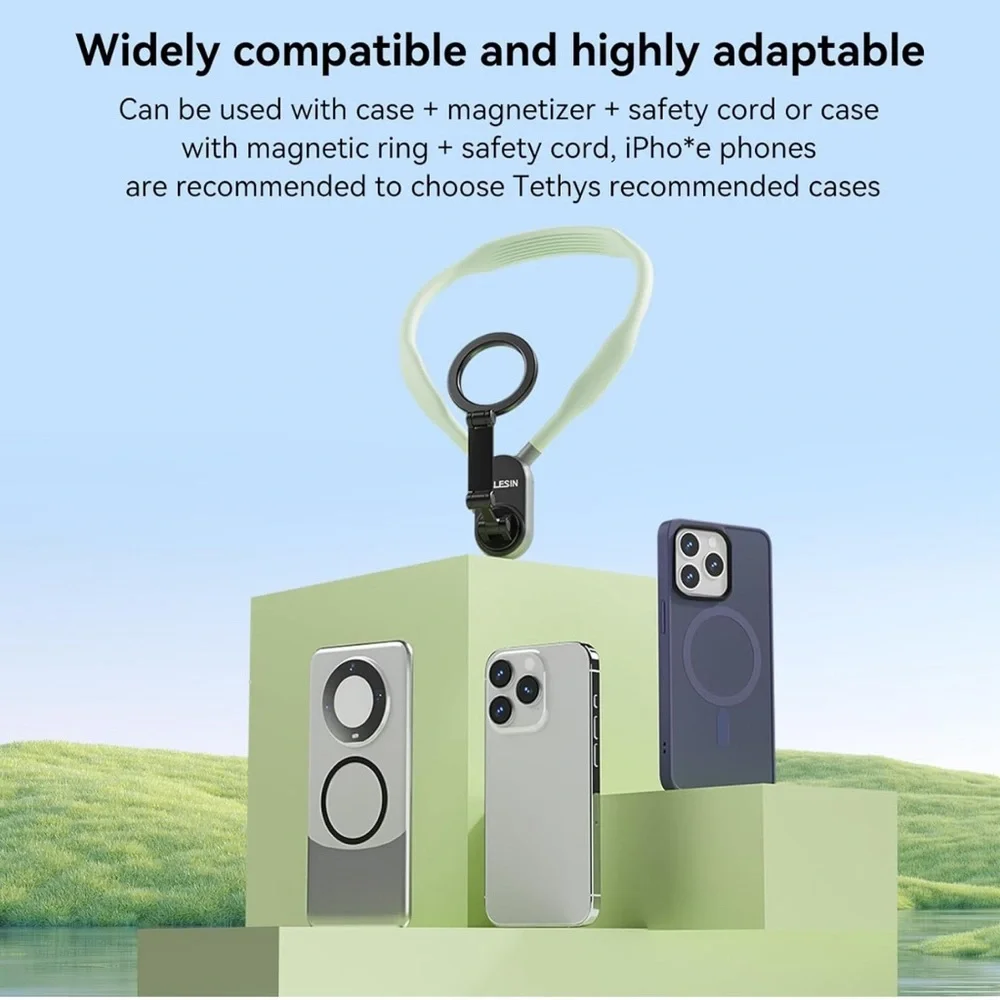 BNIB TELESIN smartphone magnetic neck holder green